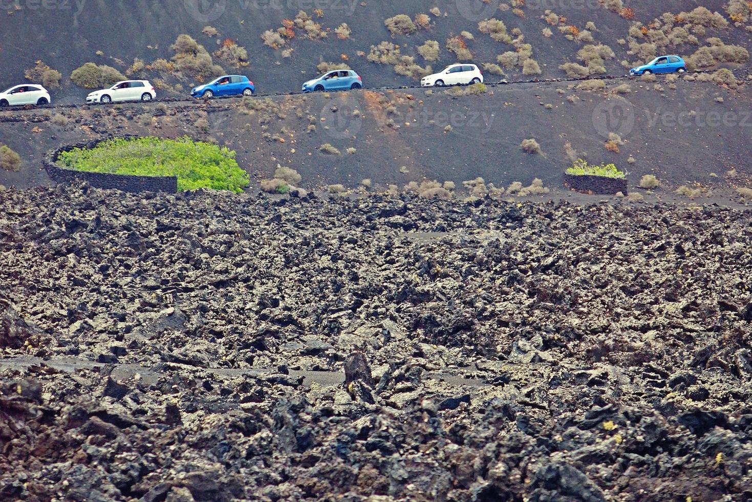 original vulkanisk landskap från de spanska ö av lanzarote foto