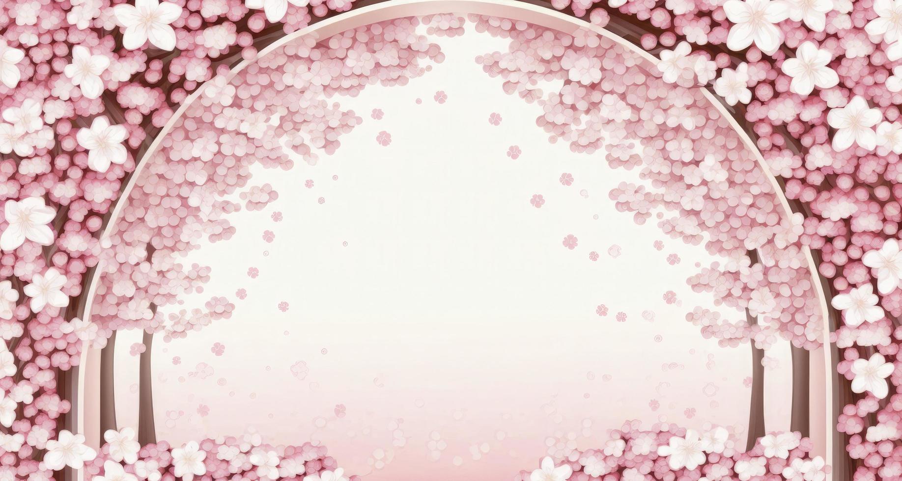 bakgrund illustration av rosa körsbär blommar foto