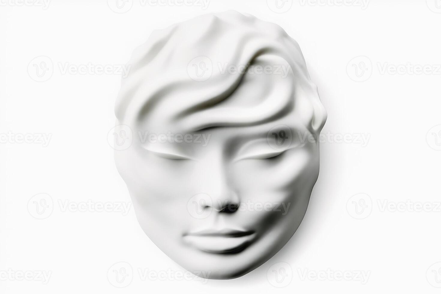 en kvinna ansikte tillverkad av yoghurt skapas med generativ ai teknologi. foto