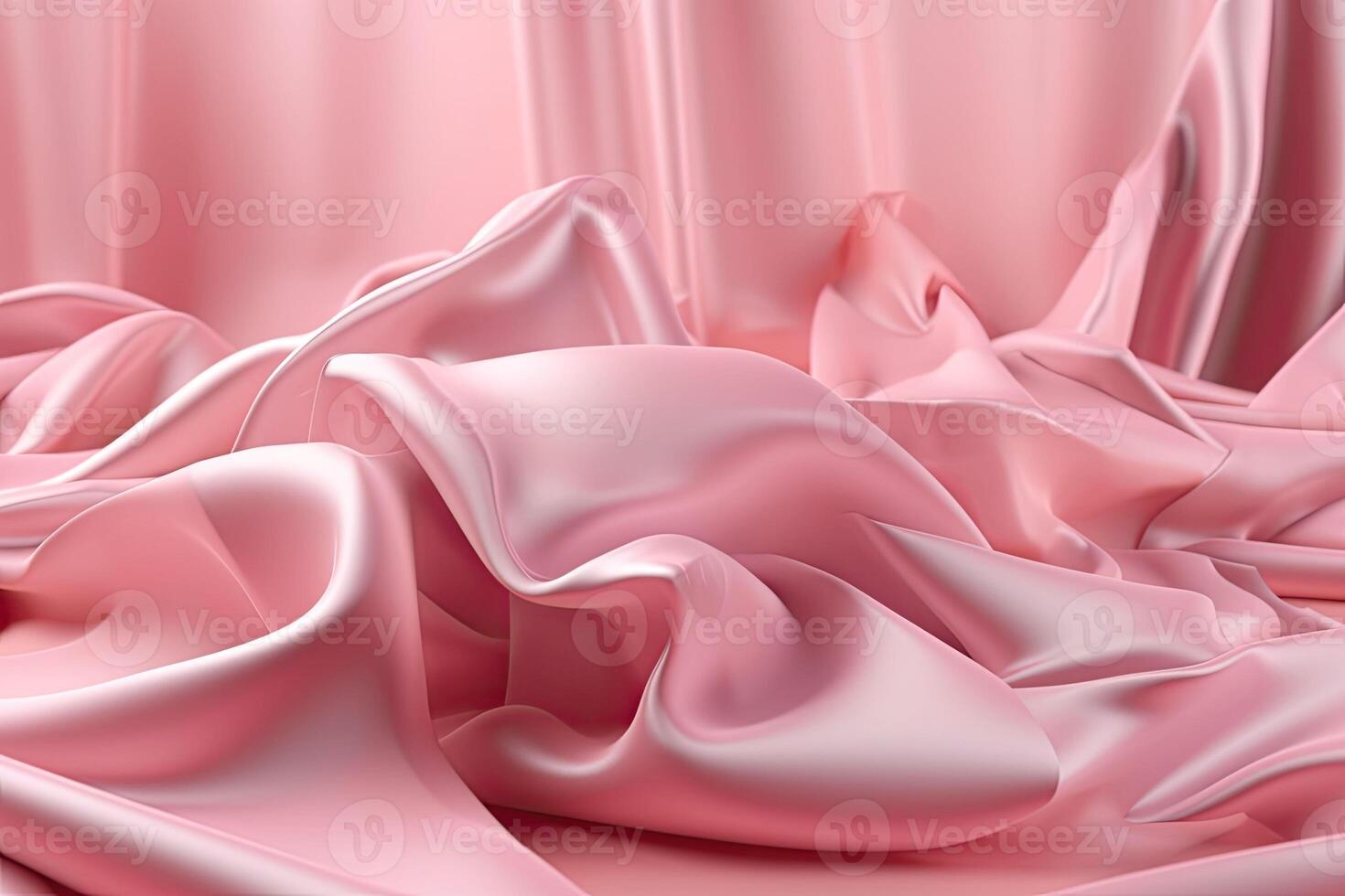 abstrakt rosa slät silke bakgrund. satin elegant lyx tyg. generativ ai foto