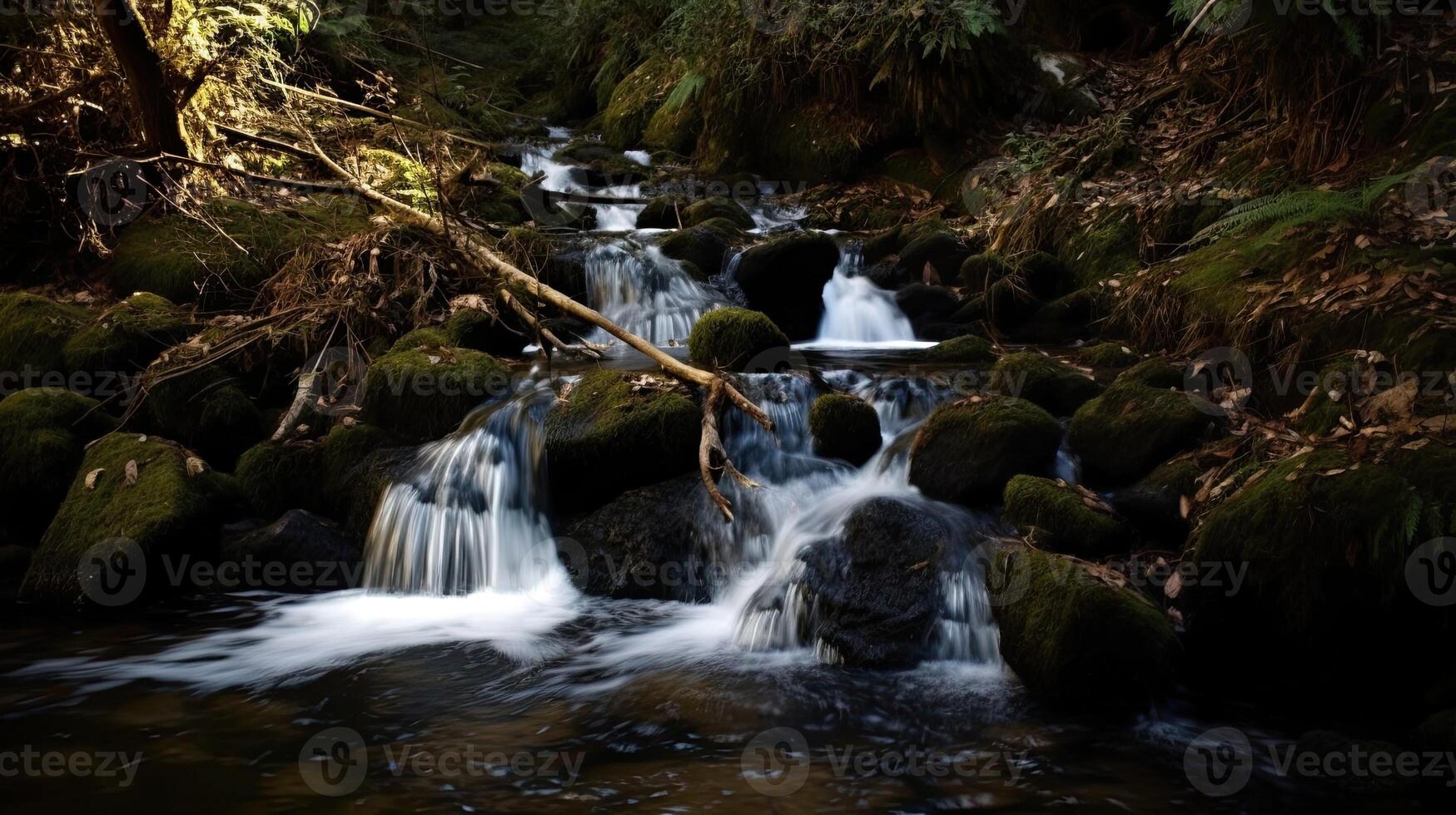 en cascading ström. generativ ai foto