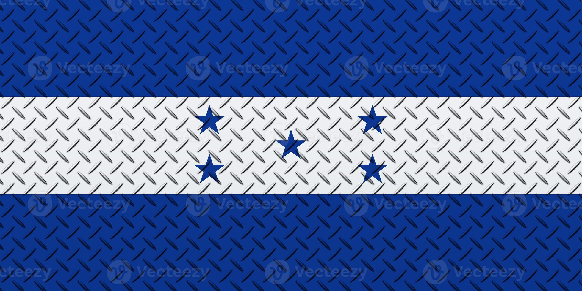 3d flagga av honduras på en metall foto