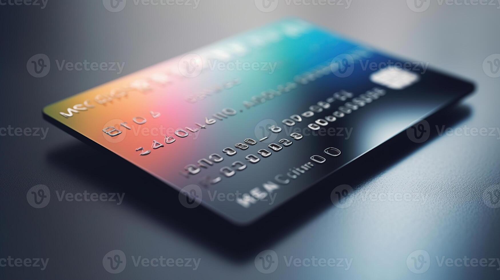 minimalistisk kreditera kort, genererad ai bild foto