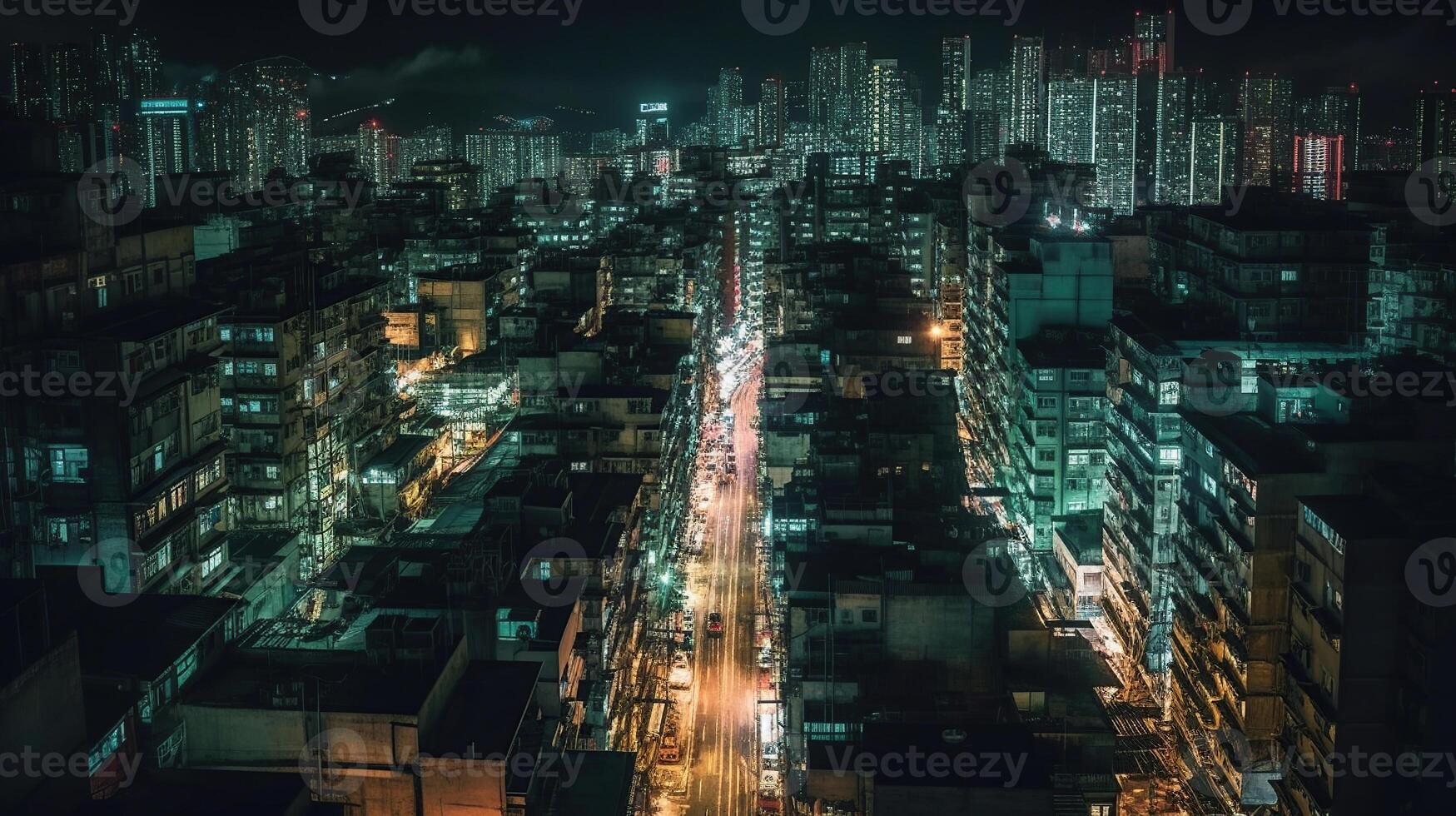 hong kong Drönare se , genererad ai bild foto