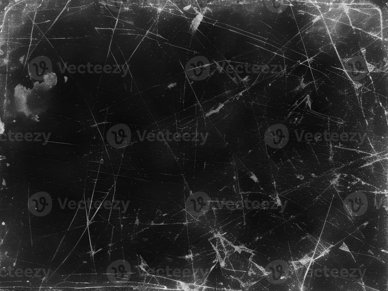 årgång svart repig grunge bakgrund med gammal filma effekt - abstrakt mörk textur för design och konst - retro bedrövad riden bärs eroderade förfall svartvit bakgrund foto