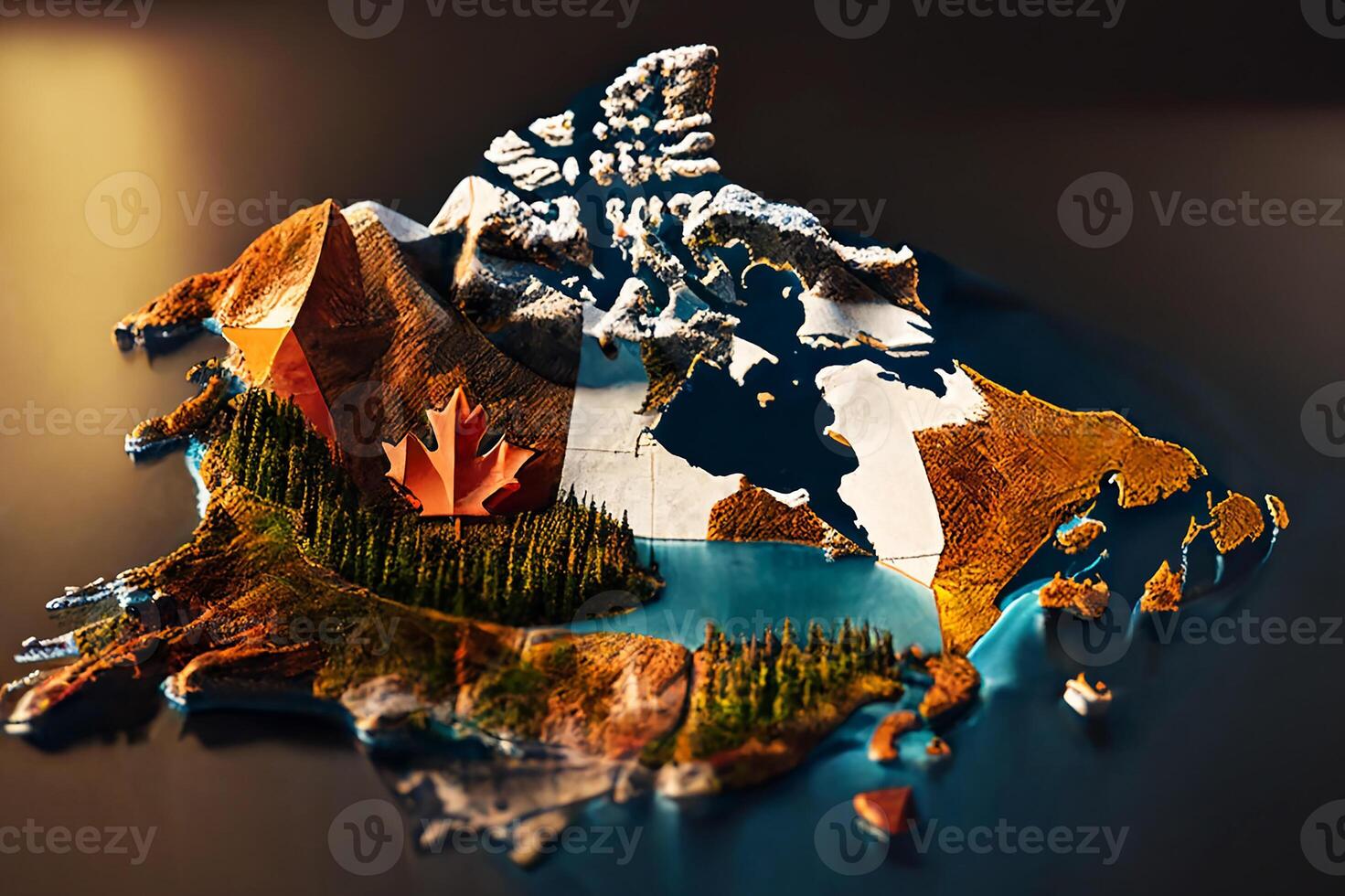 Kanada, en Land i norr Amerika, kultur, landskap. generativ ai foto