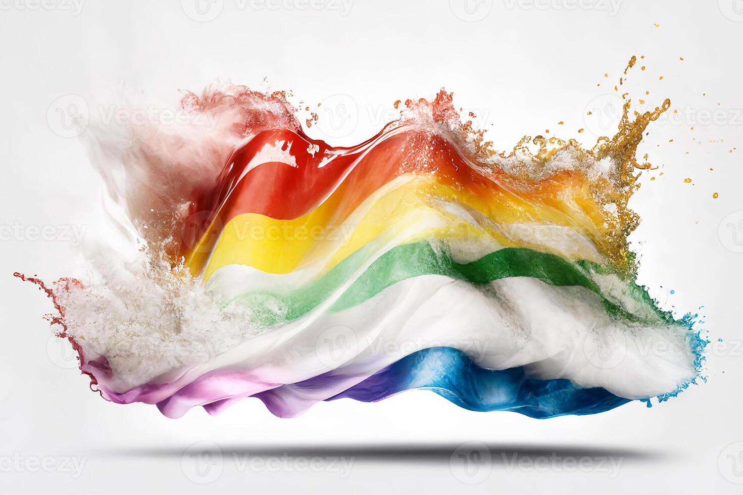 HBTQ flagga, regnbåge konst. generativ ai foto