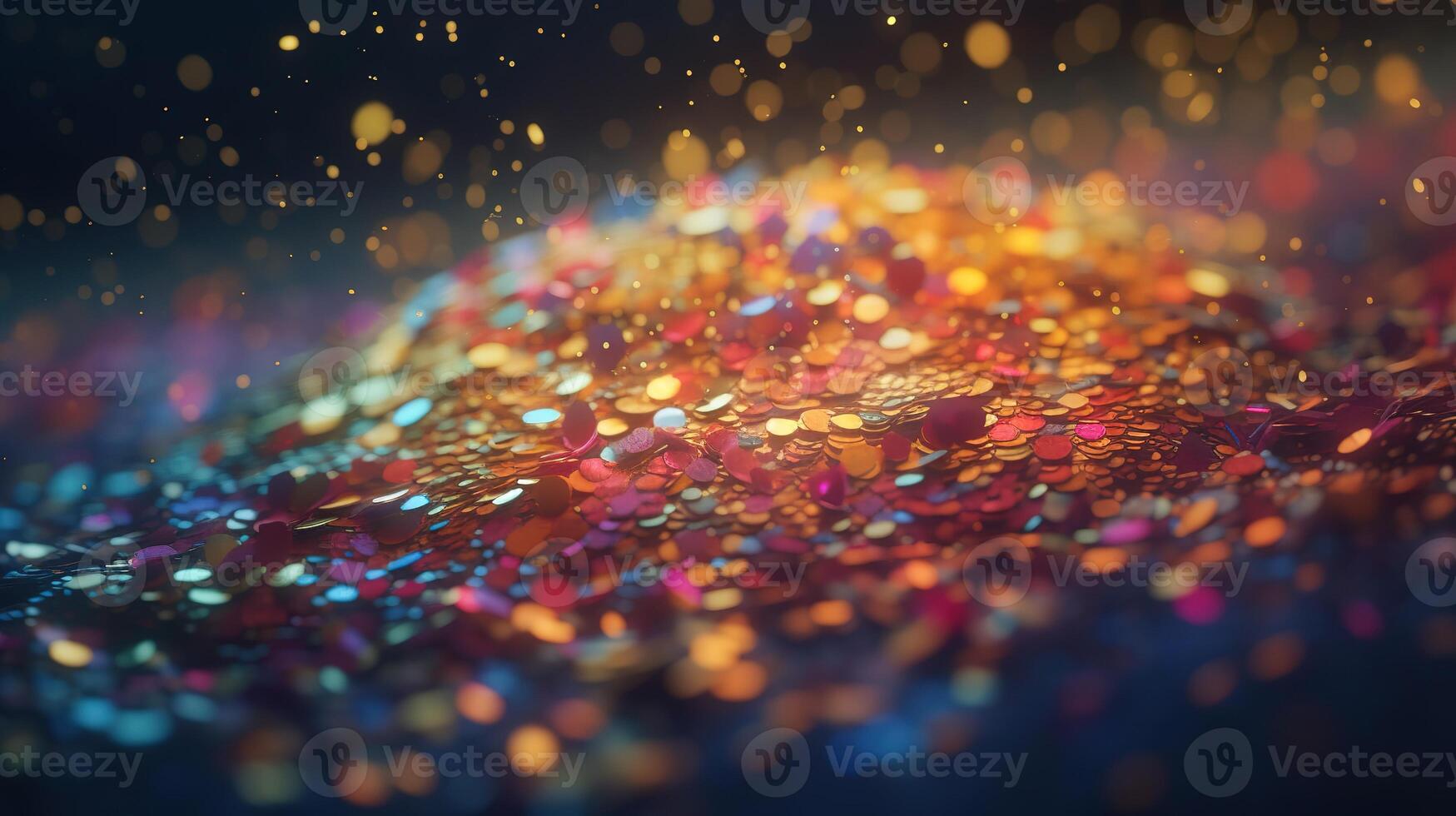 gnistrande lyx. glitter, bokeh gnistrar, och partiklar. generativ ai foto