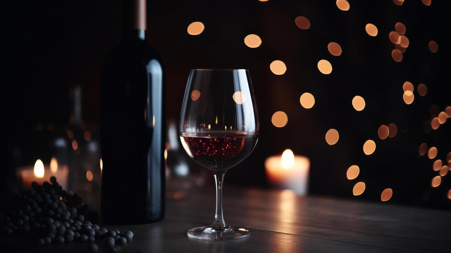 vin glasögon på mörk bakgrund. illustration ai generativ foto