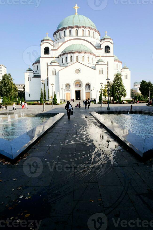 belgrad kyrka landskap foto