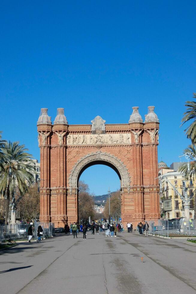 triumf- båge av de stad av barcelona foto