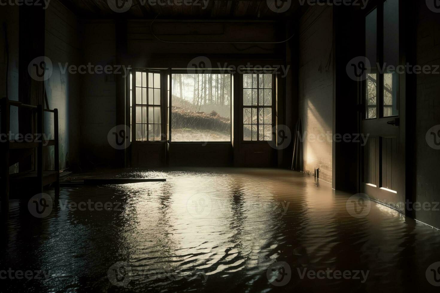 översvämning. ai genererad foto