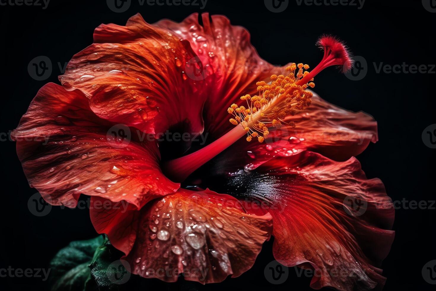 hibiskus blomma. ai genererad foto