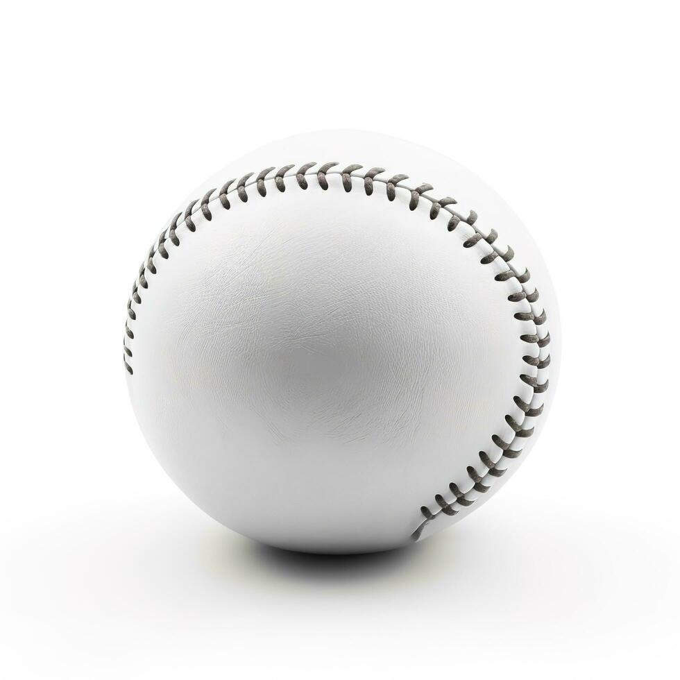 baseboll isolerat på vit bakgrund, generera ai foto