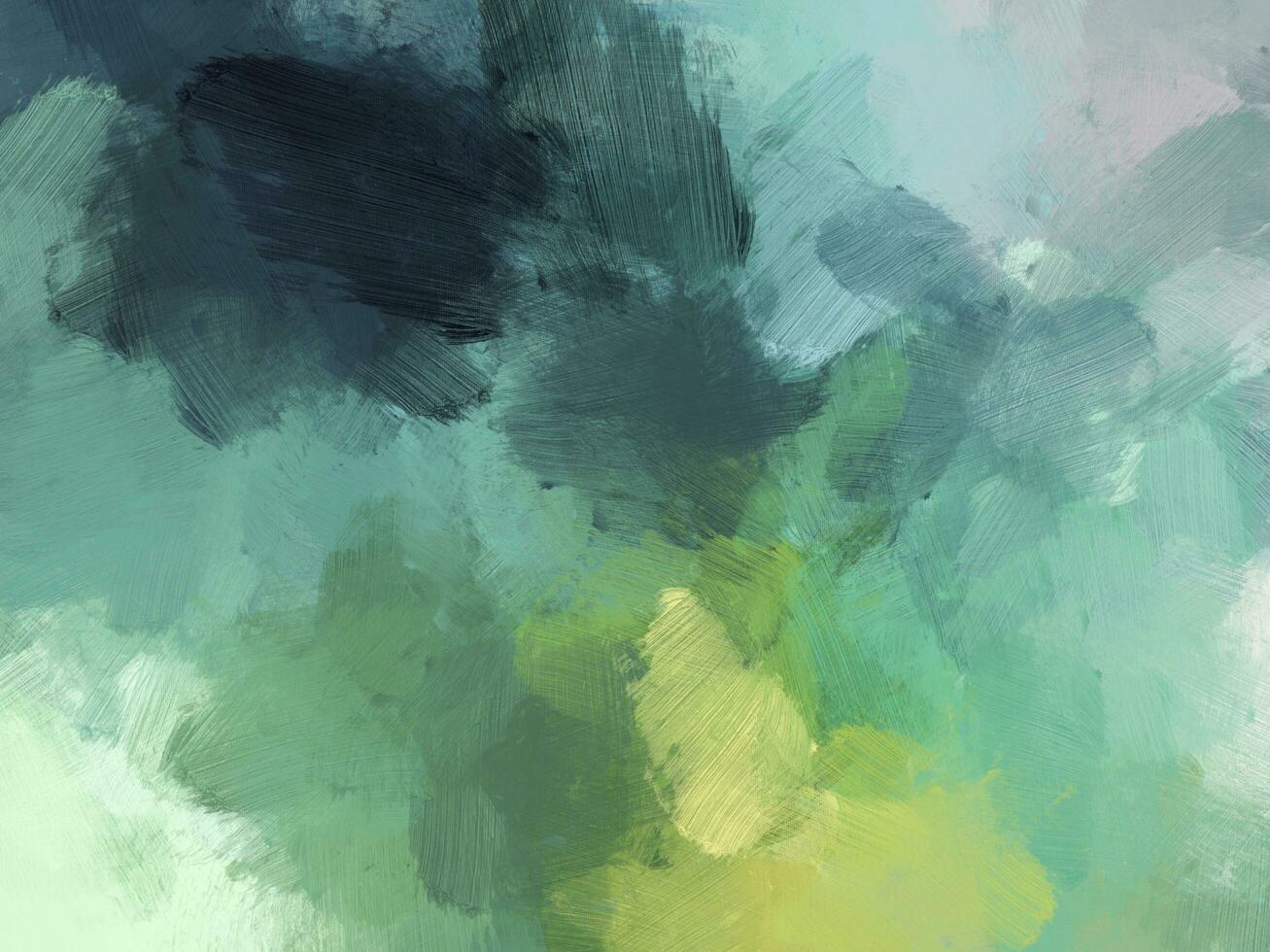 abstrakt konst bakgrund. olja målning på duk. minimalis design grön foto