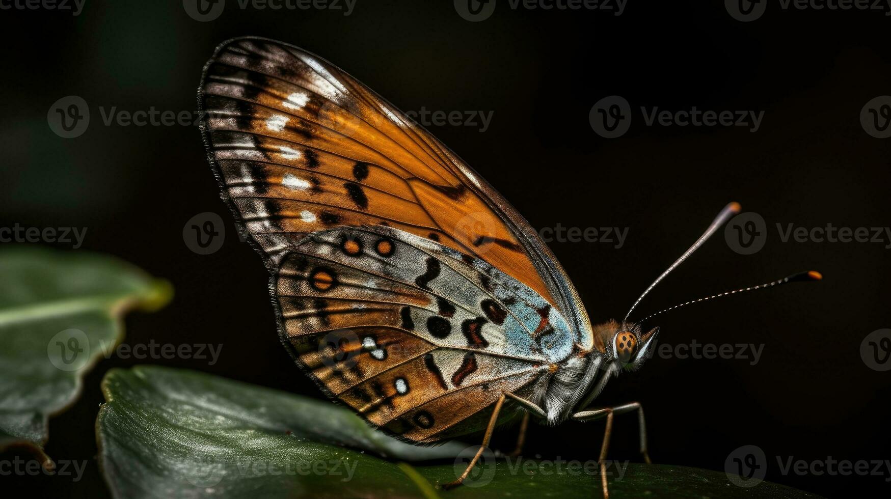 Foto av fjäril djur- med fläck bakgrund
