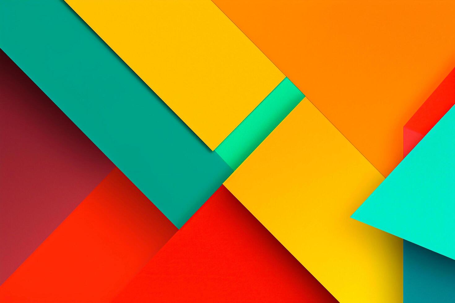 platt färgrik flerskiktad bakgrunder med papperssår 3d former. material design 3d illustration. ai genererad foto