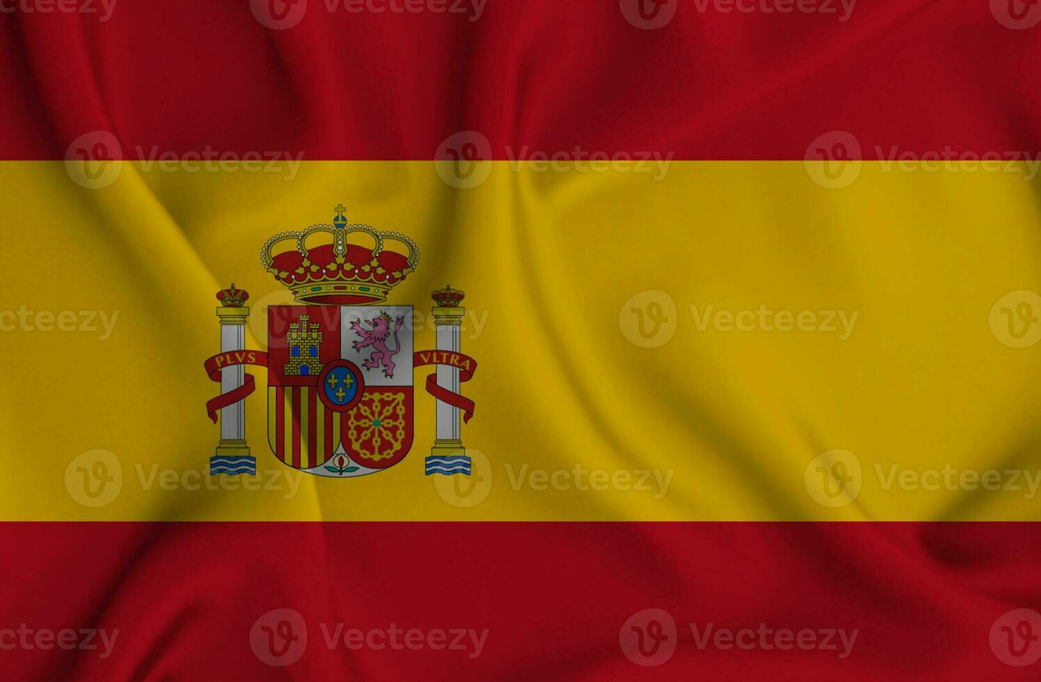 realistisk vinka flagga av spanien, 3d illustration foto