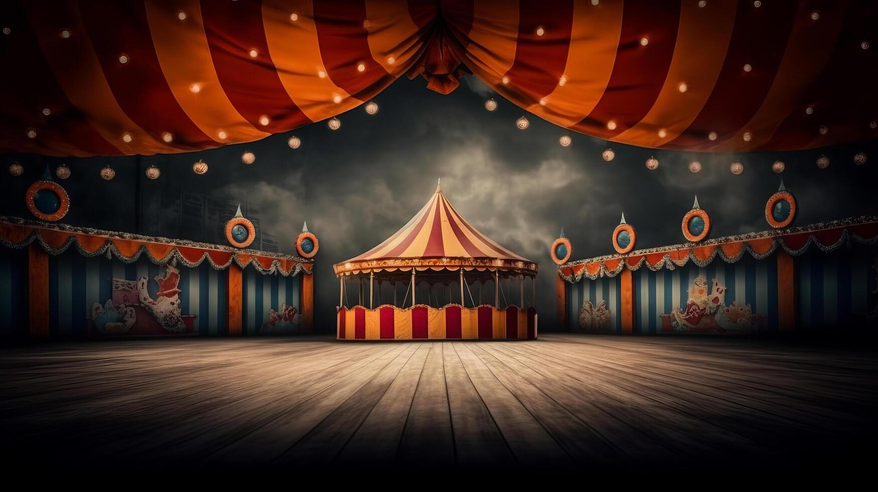 cirkus bakgrund. illustration ai generativ foto