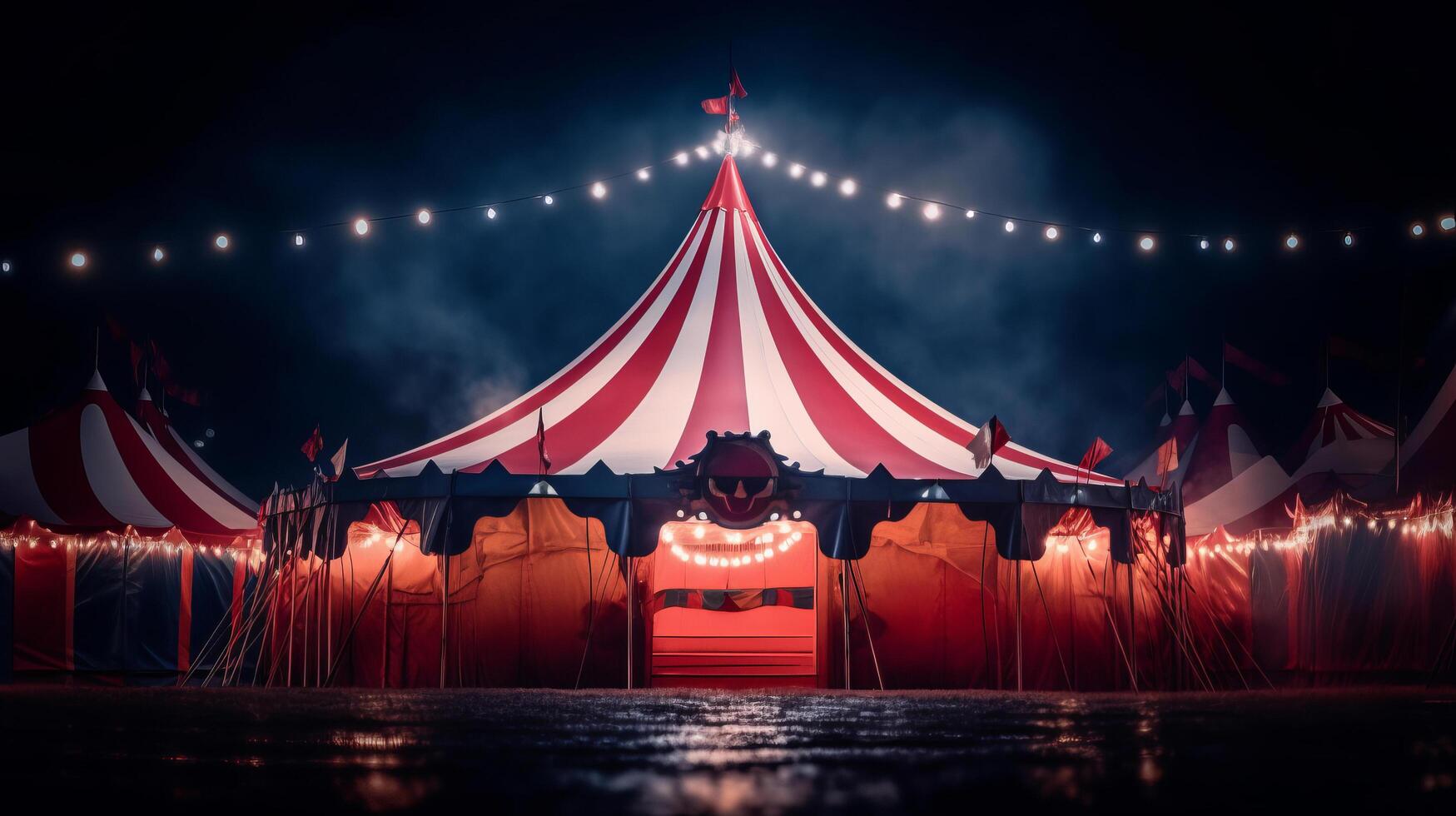 cirkus bakgrund. illustration ai generativ foto