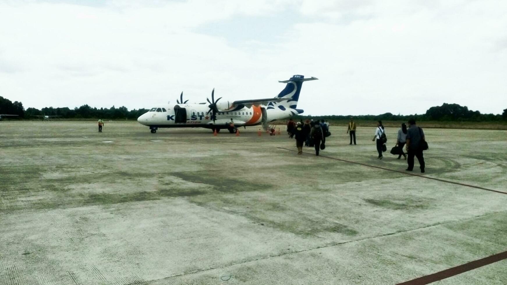 ketapang, väst kalimantan, 16 maret 2016 - kalstar luft plan. ett flygplan tjänande de rutt för avlägsen område. foto