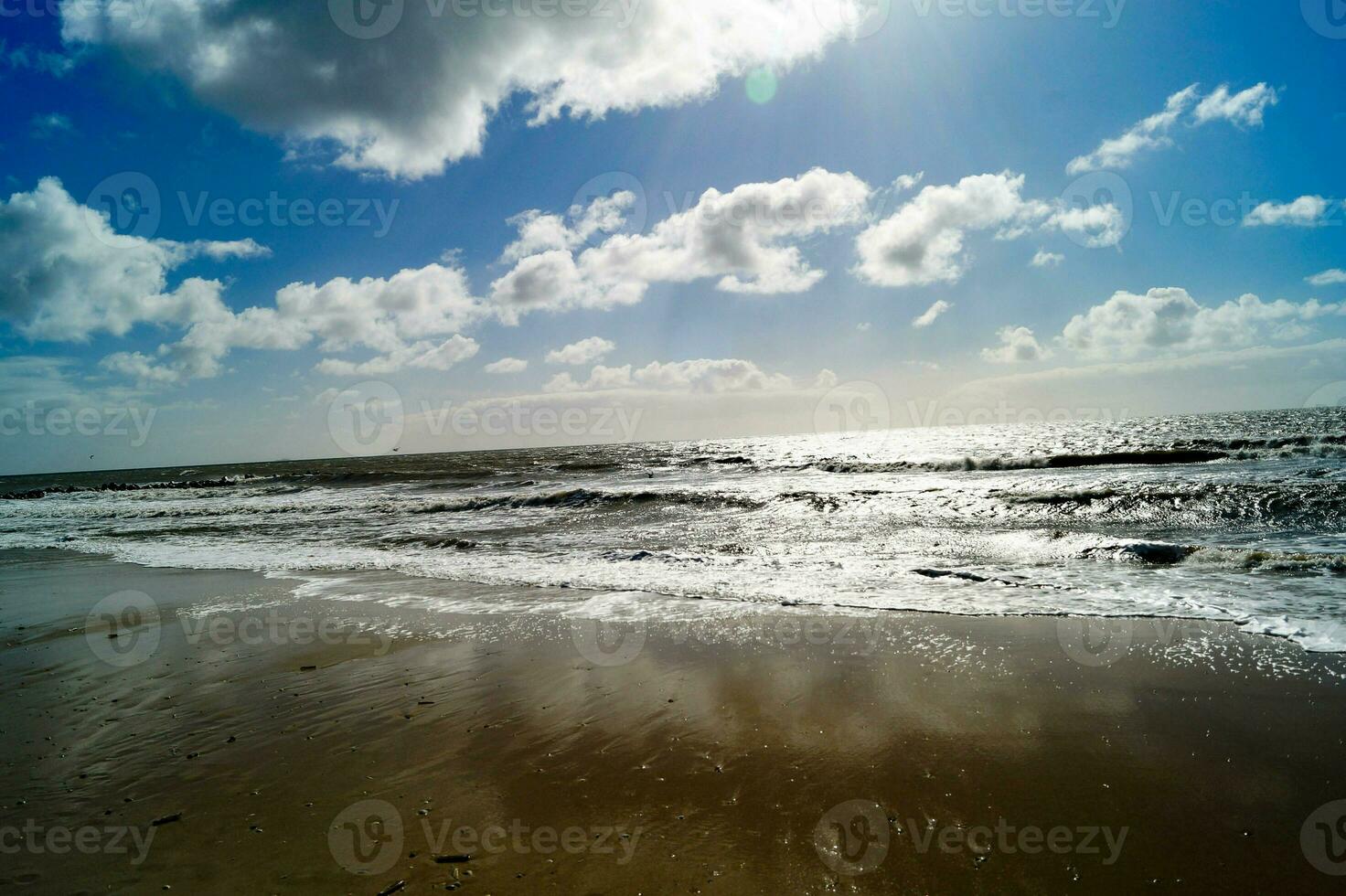 de ändlös strand på de nordlig hav hvidbjerg stranden blavand Danmark foto