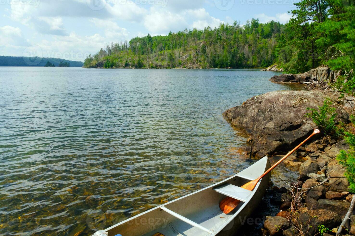 sommar tid i kanot Land foto