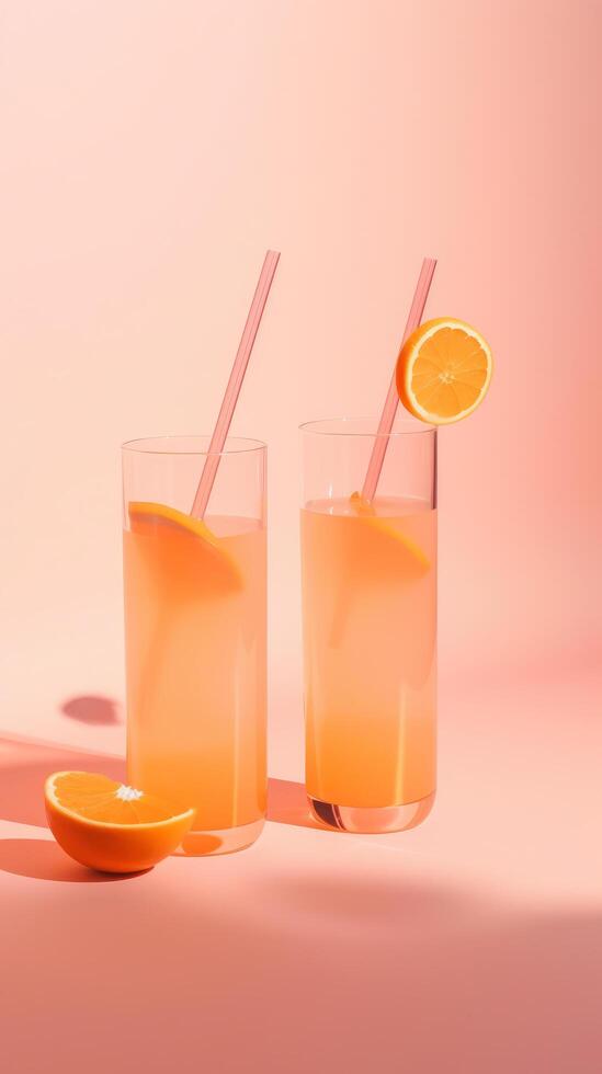 orange juice. illustration ai generativ foto