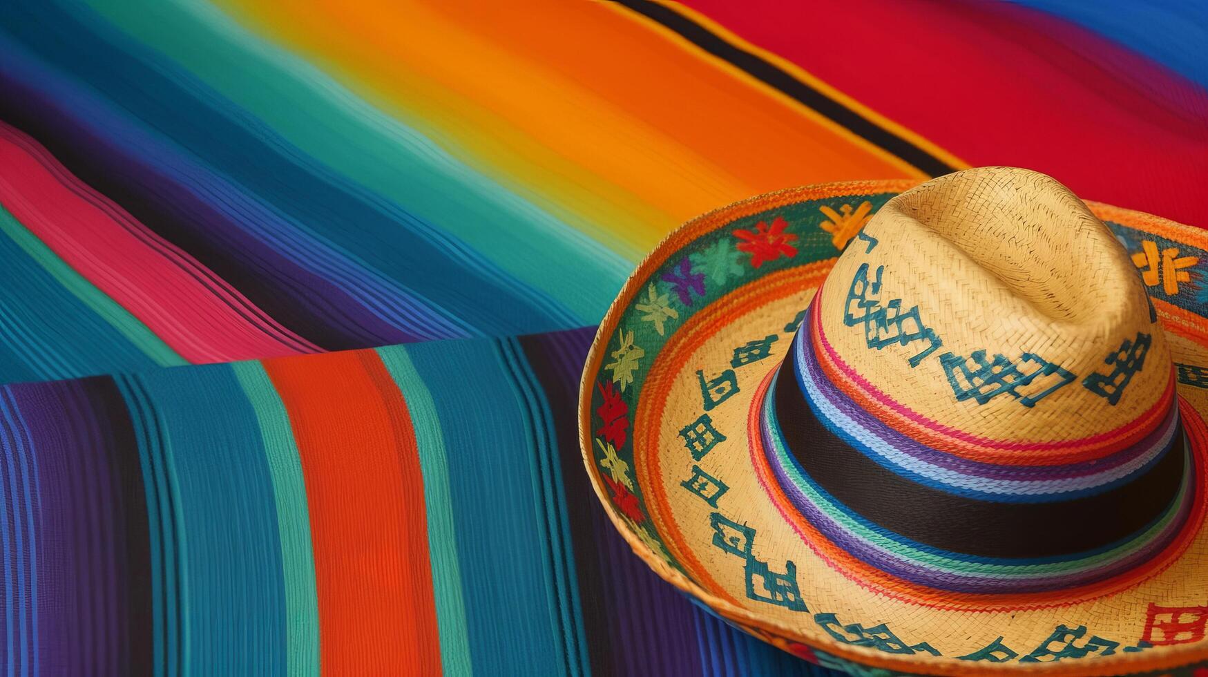 mexikansk hatt bakgrund. illustration ai generativ foto