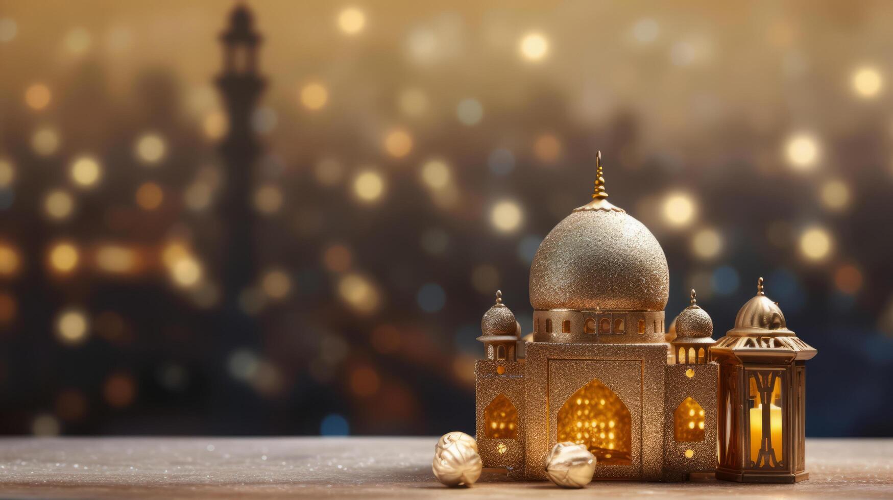 eid al Adha Semester bakgrund. illustration ai generativ foto