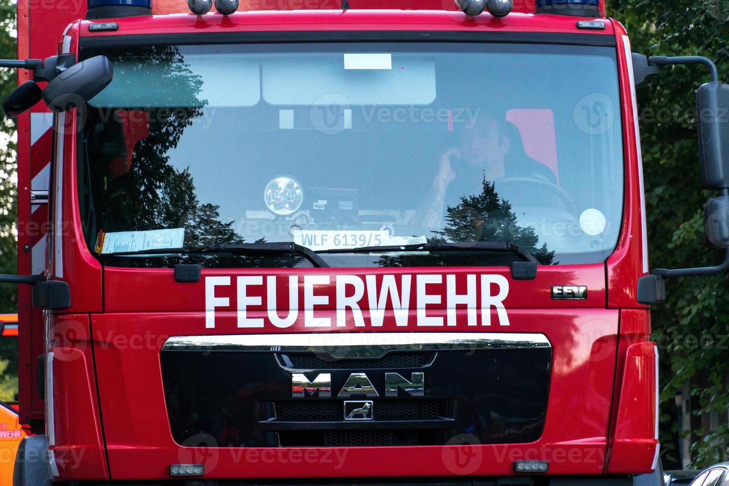 tyska brandkåren lastbil foto