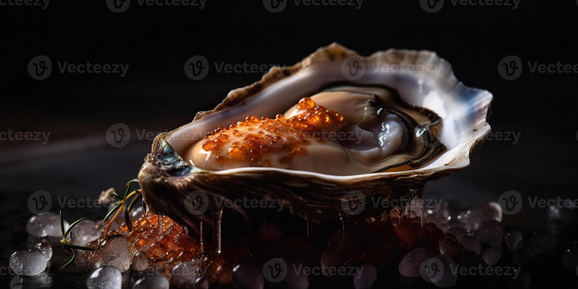 ai genererad. ai generativ. makro fotorealistisk skott av hav hav ostron öppen skal utsökt mat för vin. romantisk lyx vibe. grafisk konst foto