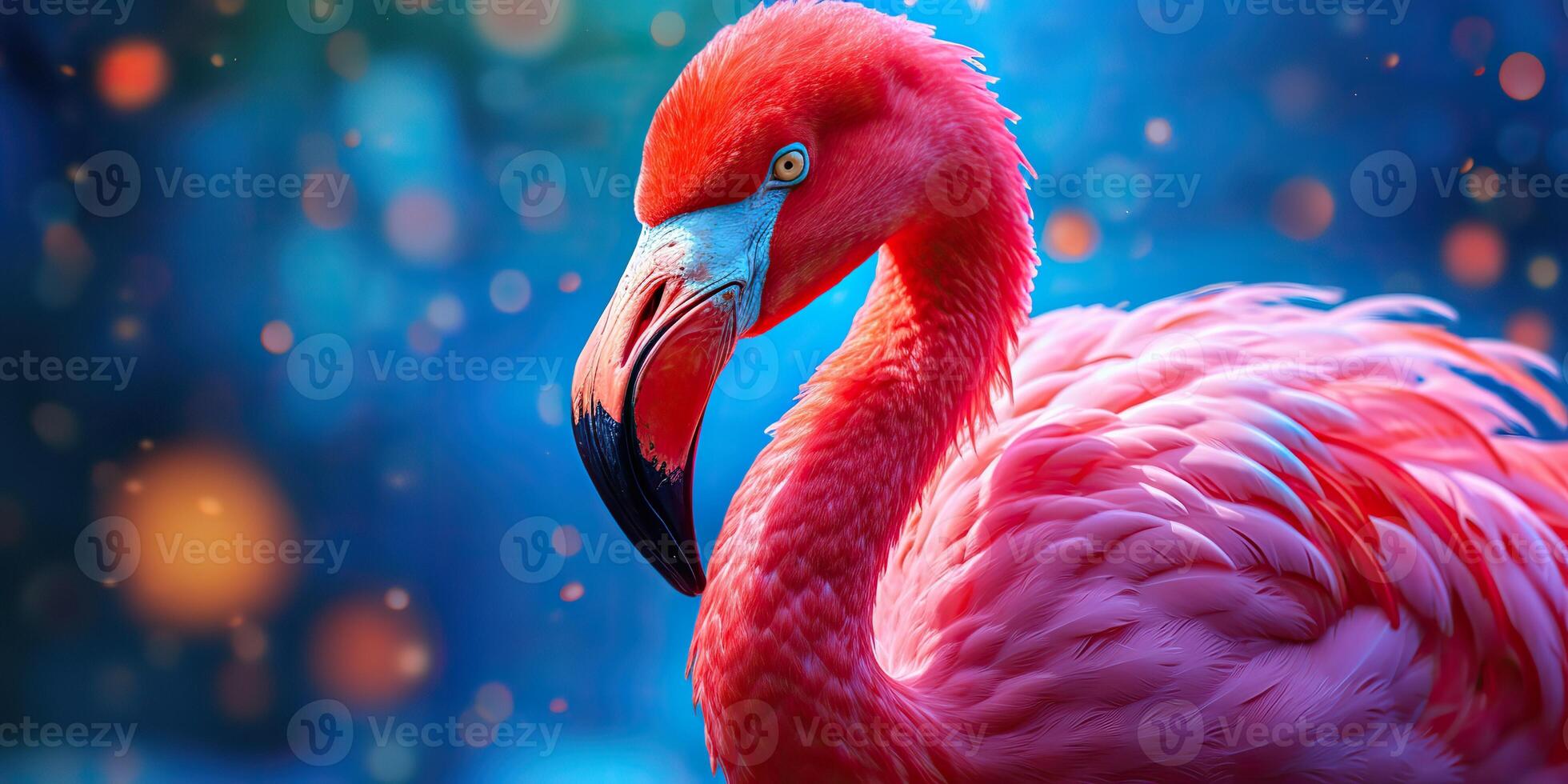 ai genererad. ai generativ. rosa Färg söt flamingo fågel. semester resten fest vibe.graphic konst foto