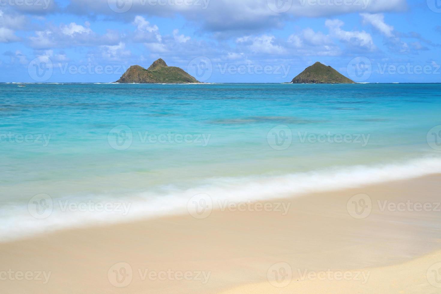 utsikt över lanikai beach i hawaii foto