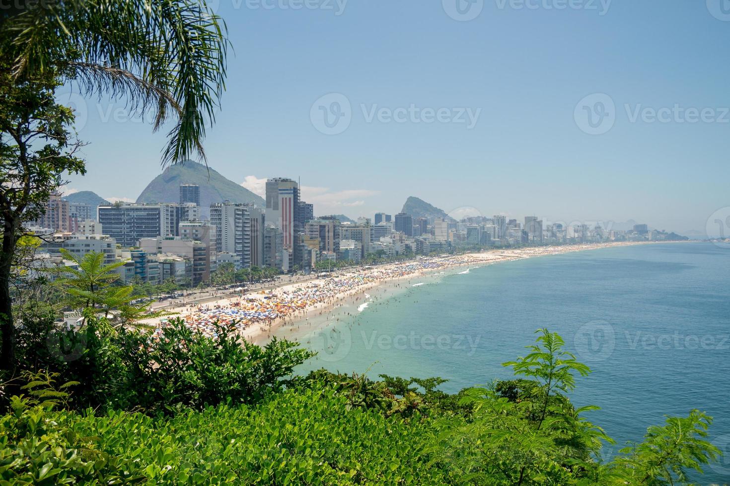 utsikt över leblonstranden i Rio de Janeiro foto