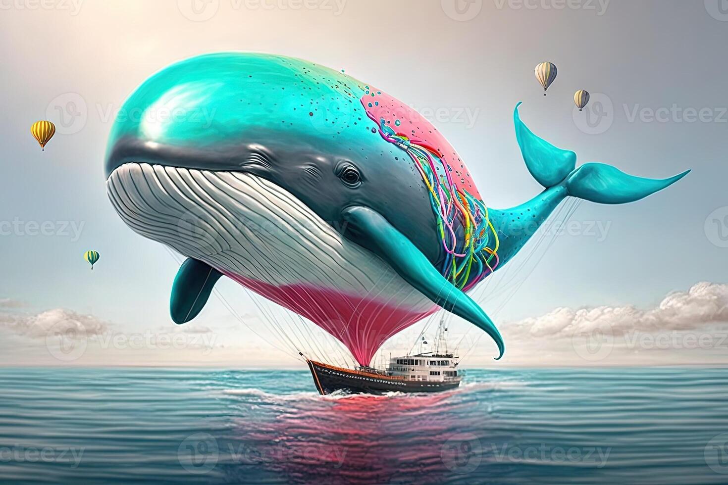 val tillverkad av ballonger illustration generativ ai foto