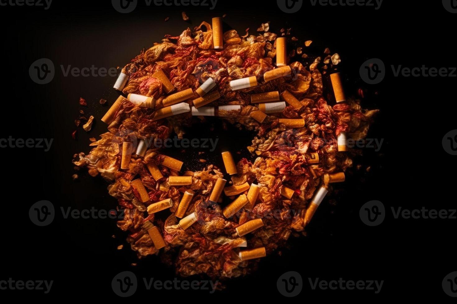 värld Nej tobak dag abstrakt illustration generativ ai foto