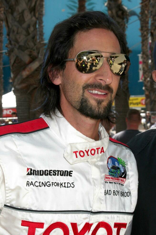 adrien brody på de Toyota proceleb kvalificering dag på april 17 2009 på de lång strand stor prix kurs i lång strand kalifornien 2009 kathy hutchins hutchins Foto