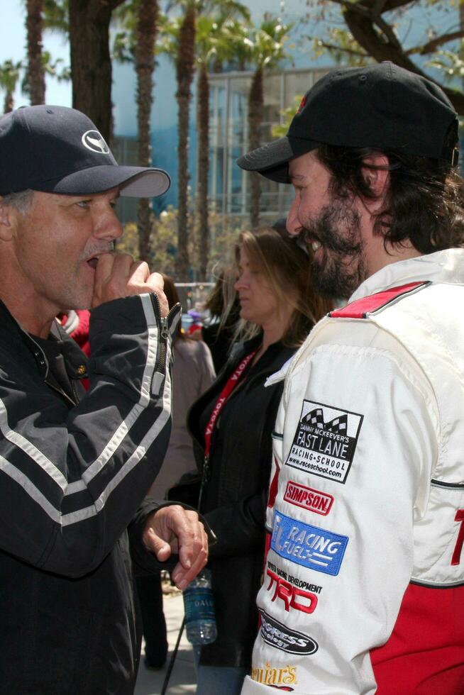 wyland keanu reeves på de Toyota proceleb kvalificering dag på april 17 2009 på de lång strand stor prix kurs i lång strand kalifornien 2009 kathy hutchins hutchins Foto