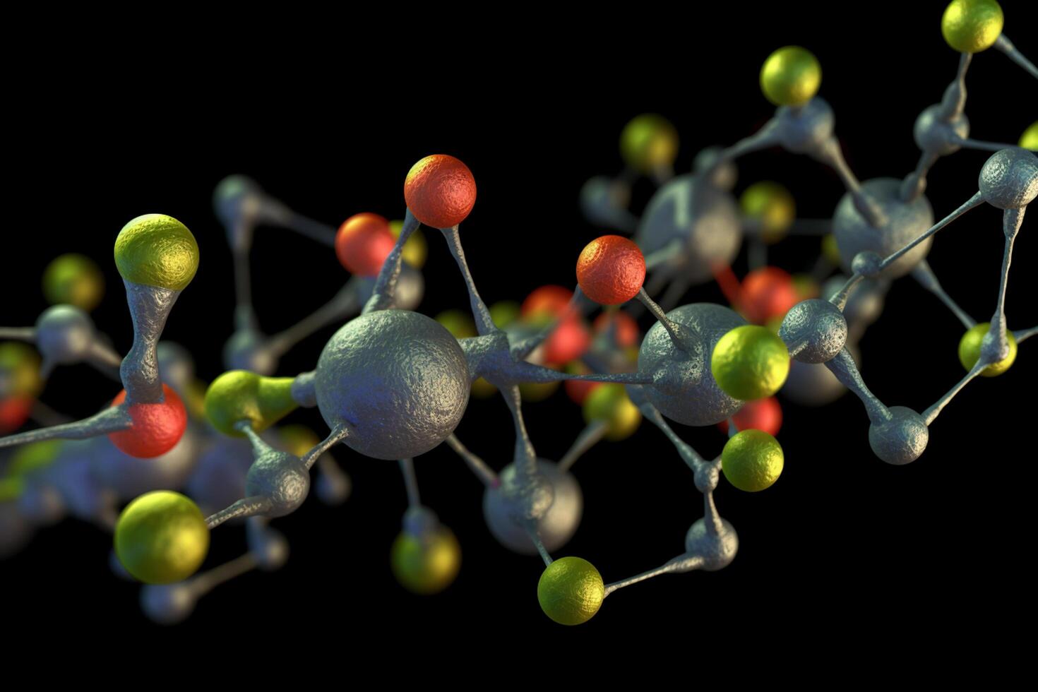 levande 3d illustration av de elektron transport kedja i mitokondrier ai genererad foto