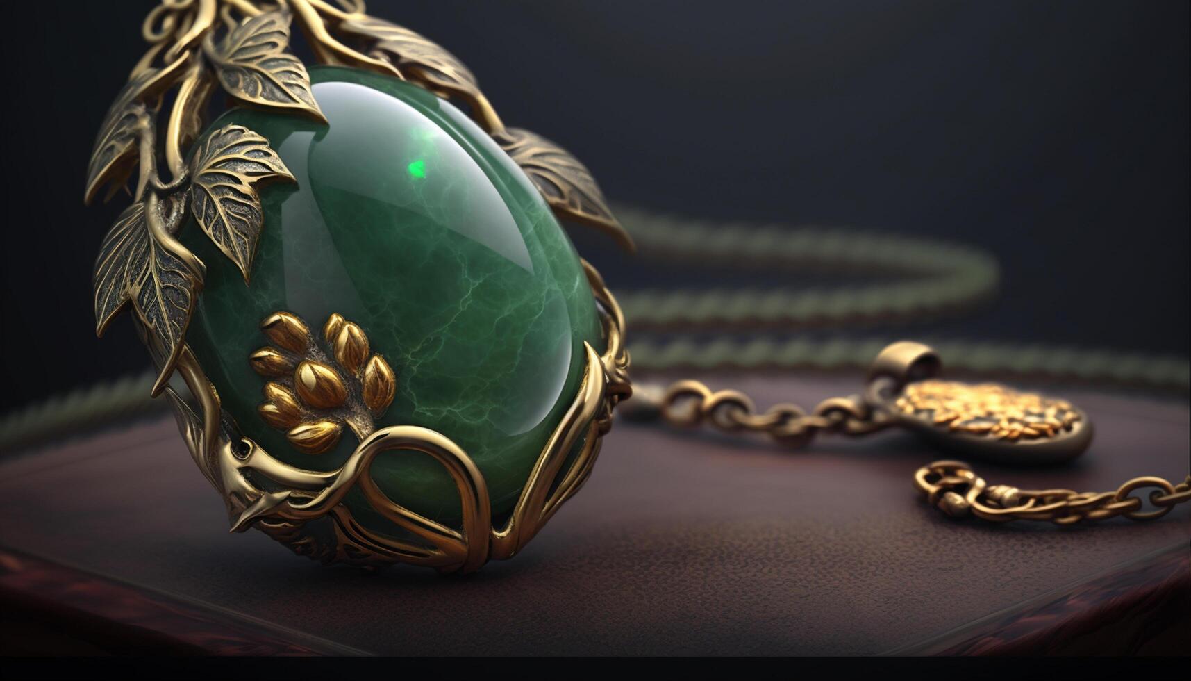 elegant skatter traditionell kinesisk jade Smycken bitar ai genererad foto