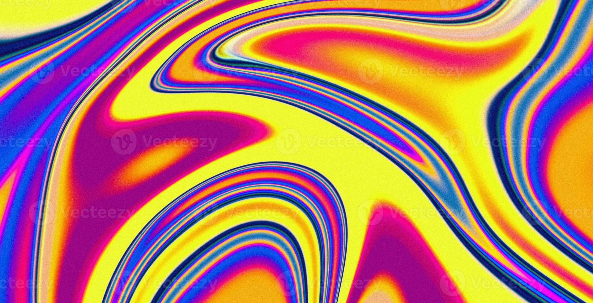 flytande Färg strömma vibrerande bakgrund, ljud textur effekt, gul röd lila blå Färg strömma abstrakt mönster foto