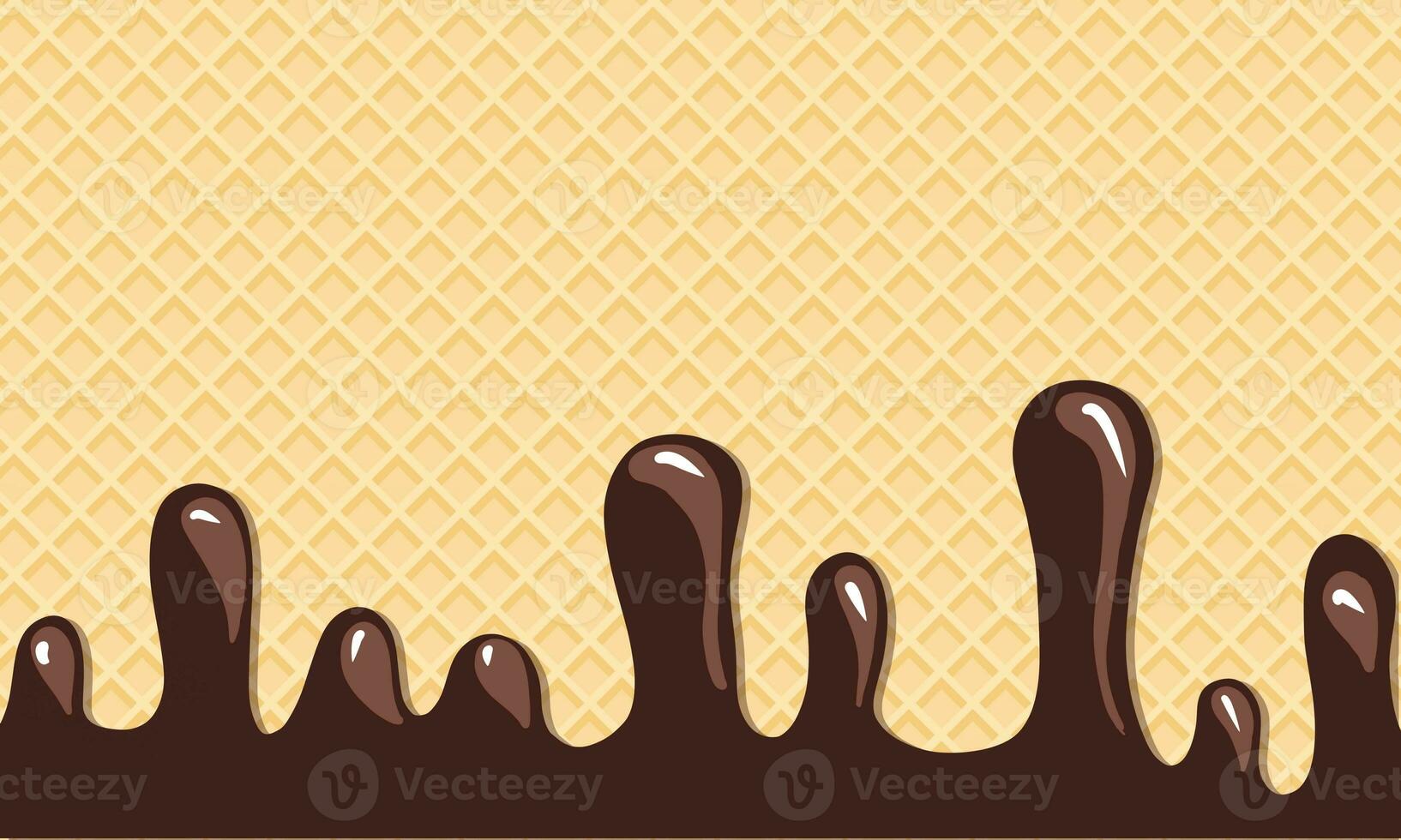 choklad smältande med våffla bakgrund foto