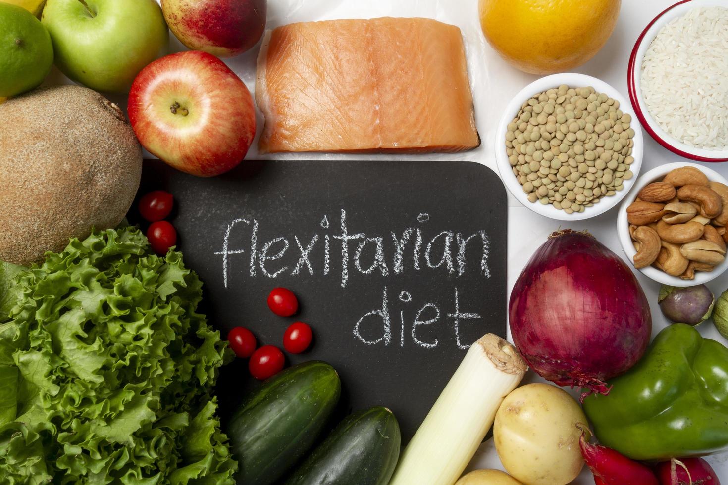 flexitär diet mat sammansättning bakgrund foto