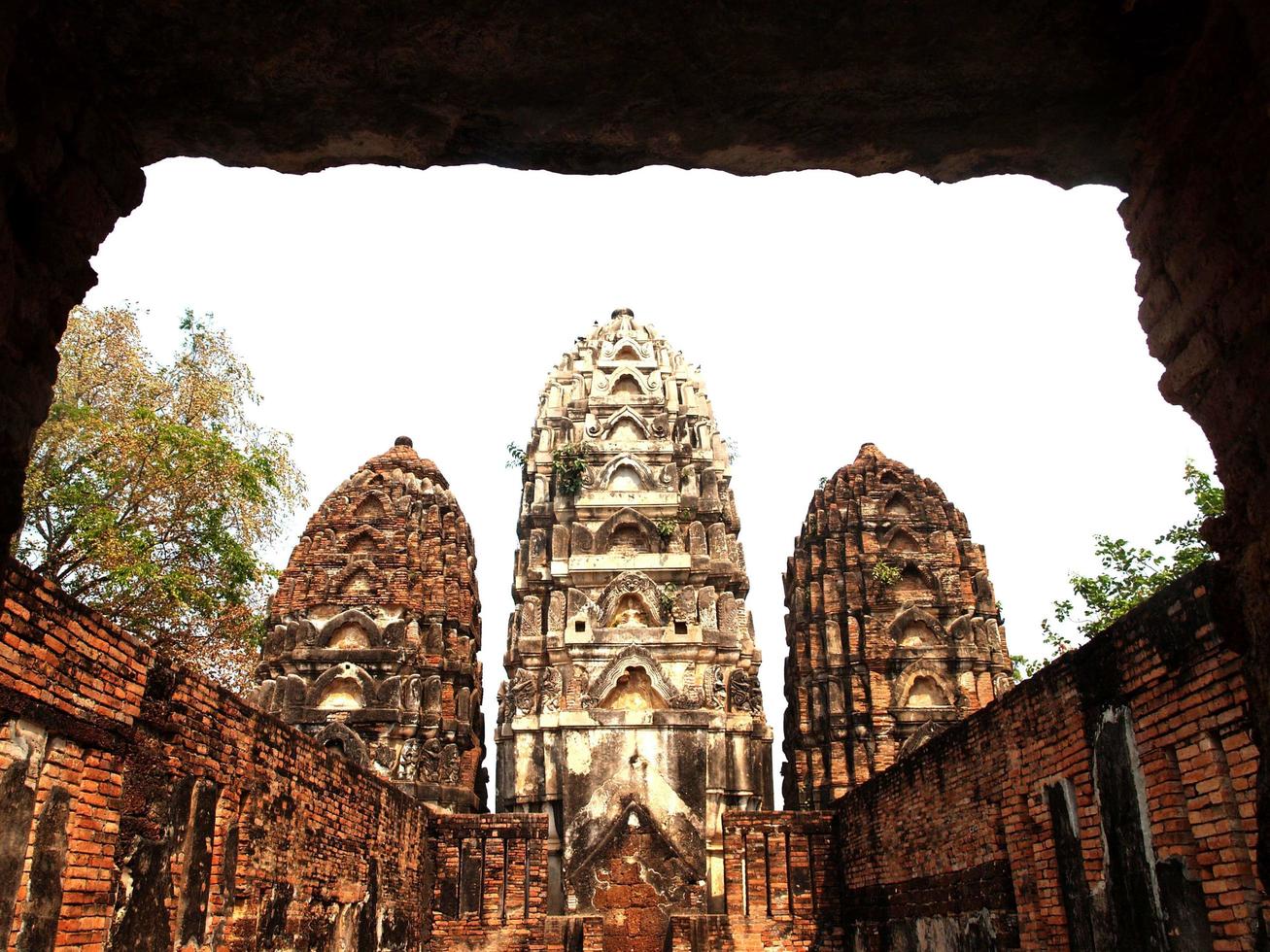 sukhothai historiska park Thailand foto