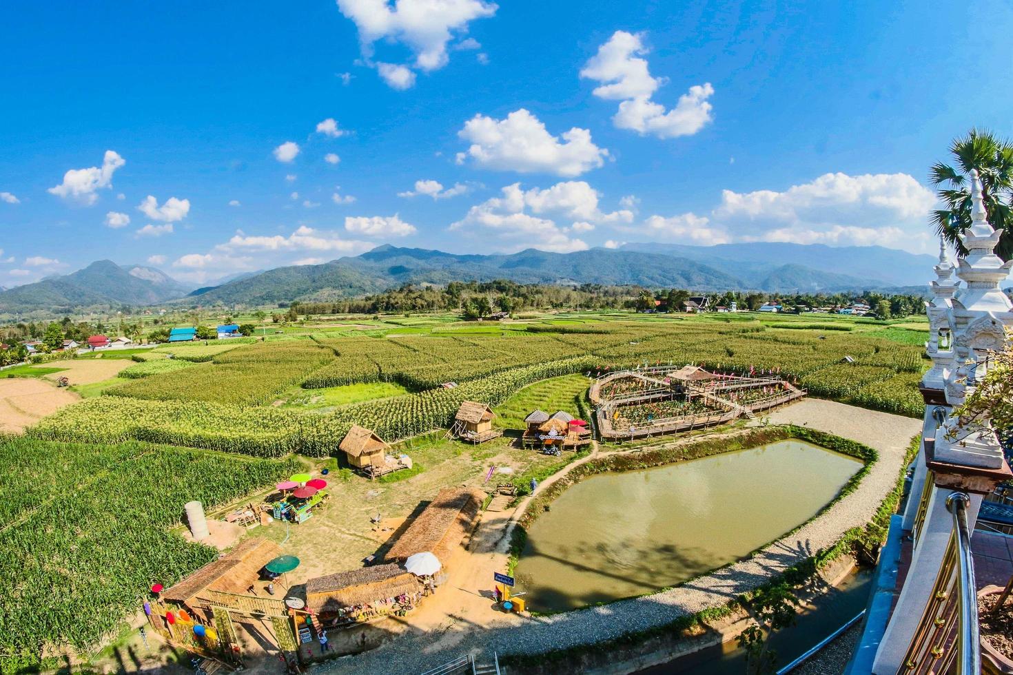 landskap i wat phuket, pua-distrikt i Thailand foto