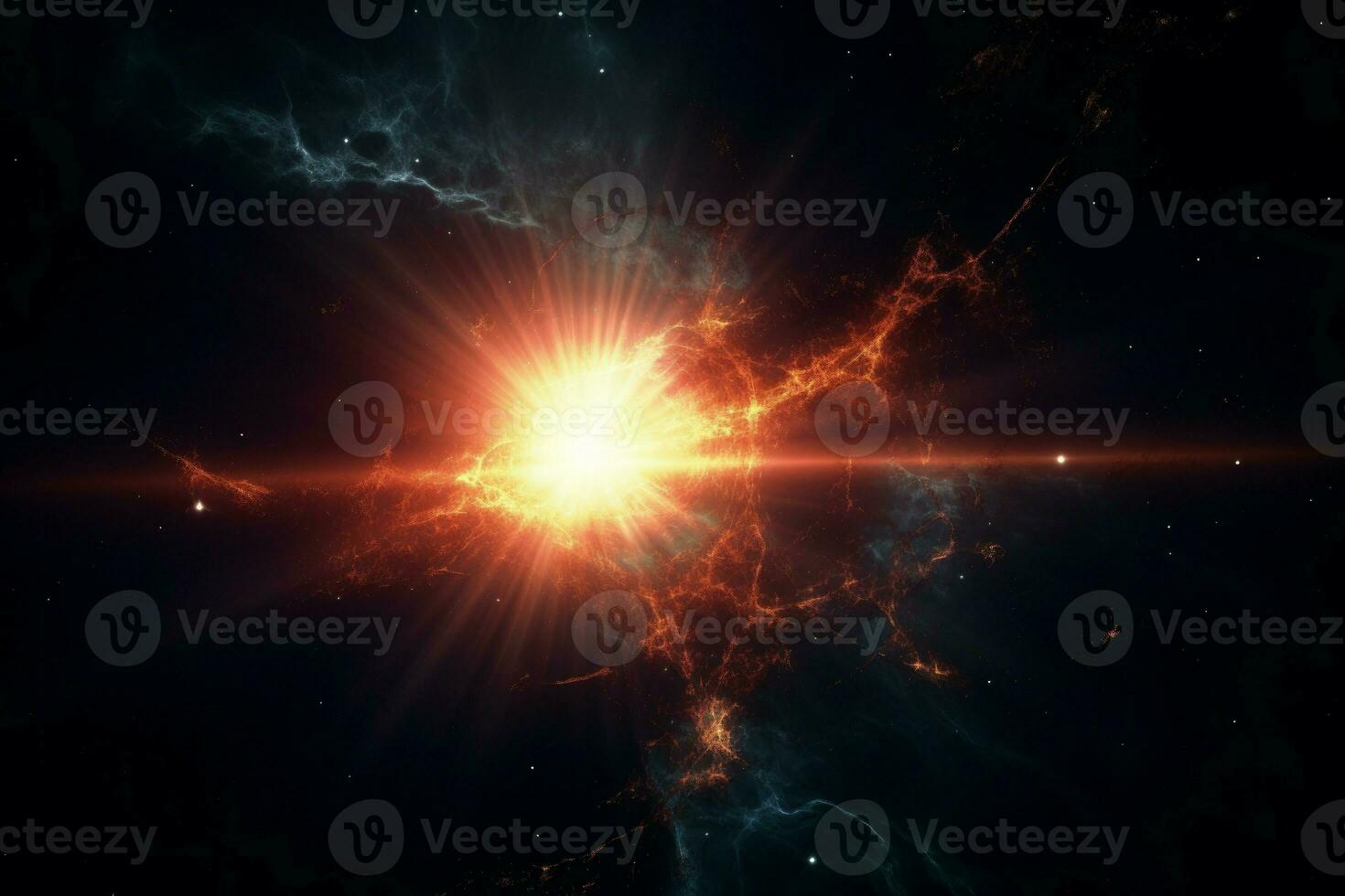 Sol Plats explosion galax. generera ai foto