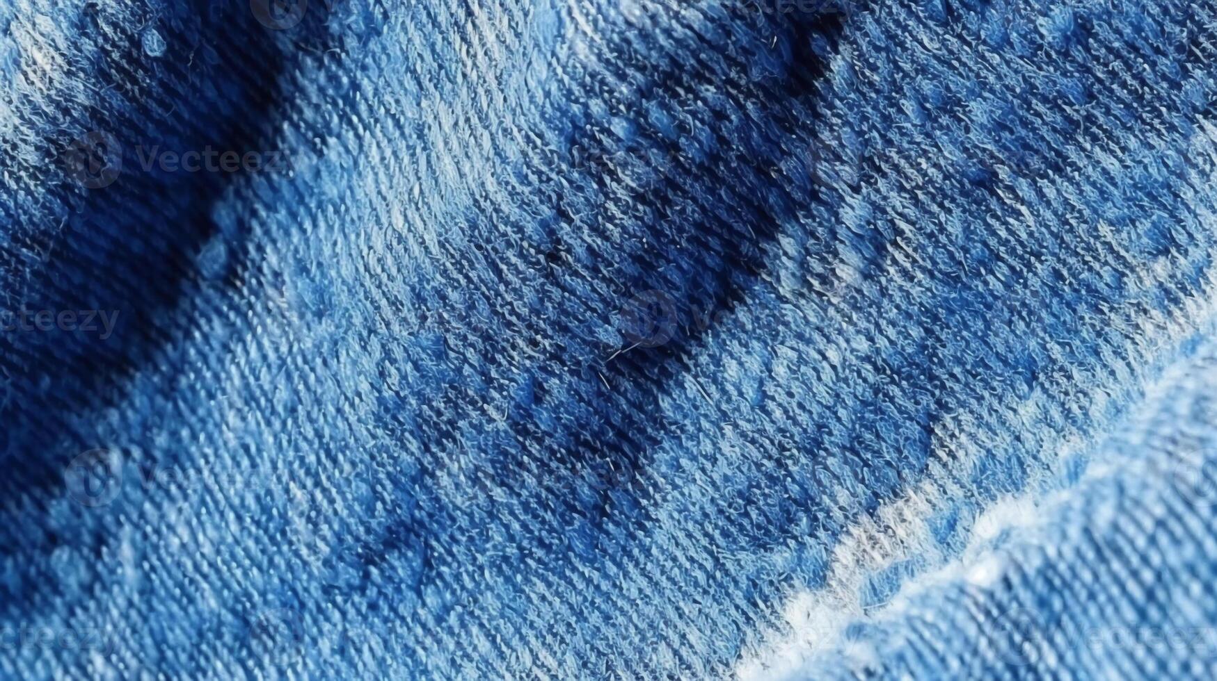 blå vit jean textur, grov blå jean bakgrund, årgång. ai generativ foto