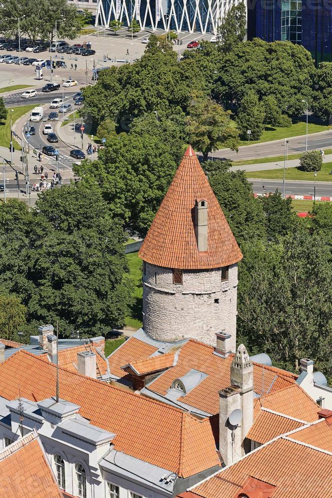 centrum arkitektur av gamla stan Tallinn i Estland foto