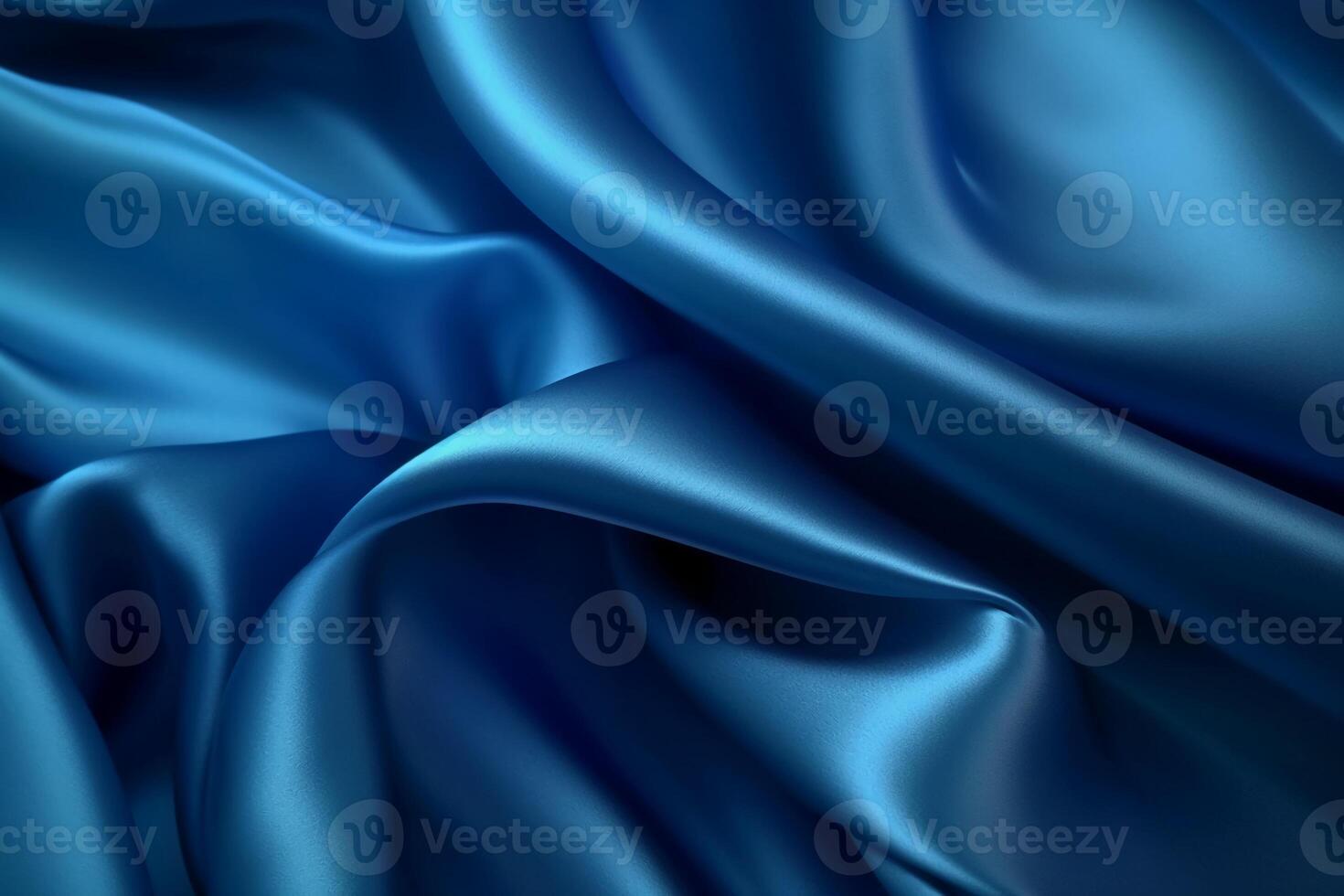 blå silke bakgrund stock Foto. ai generativ foto